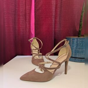 Elegant Suede Strappy Heels